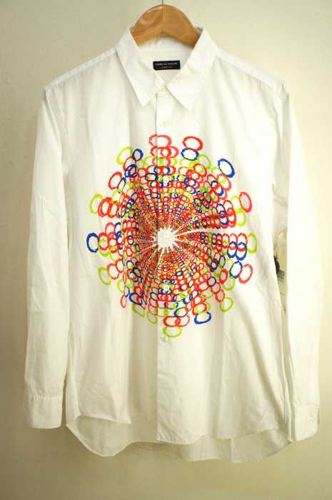 COMME des GARCONS HOMME PLUS (コムデギャルソンオムプリュス) サイケ期 放射プリント長袖シャツ メンズ トップス