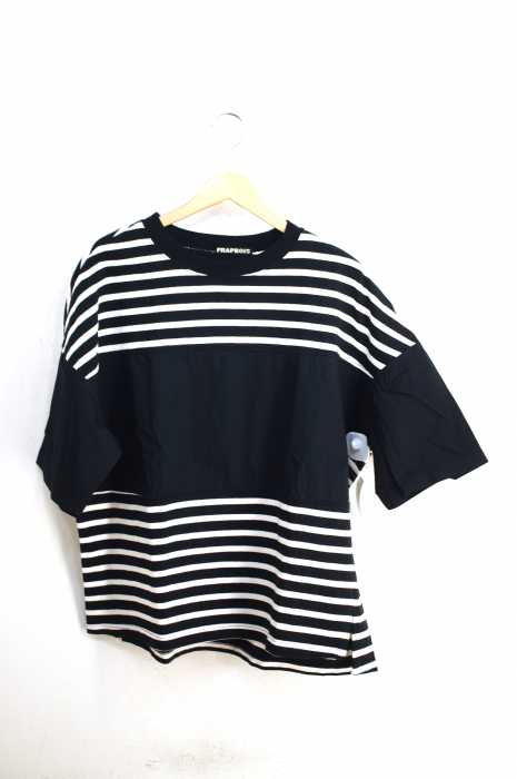 FRAPBOIS（フラボア） ビッグシルエット切替ボーダーカットソー メンズ トップス
