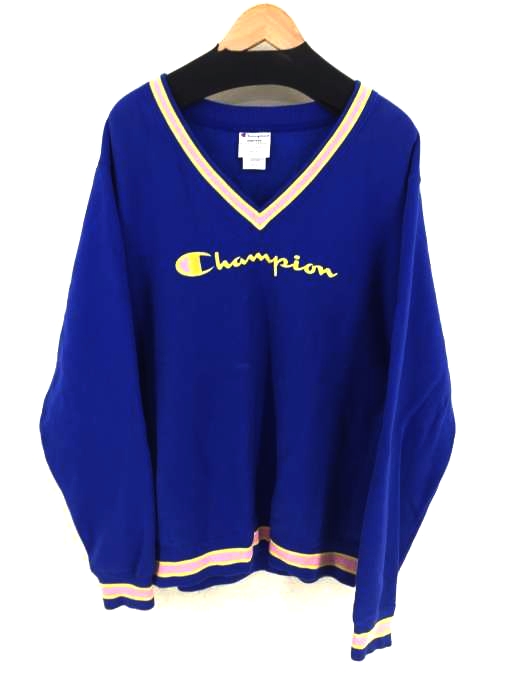 Champion(チャンピオン) HERITAGE ATHLETIC APPAREL スクリプトロゴ刺繍Vネックスウェット メンズ トップス