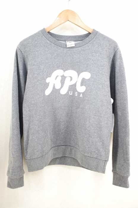 A.P.C.(アーペーセー) VIVA SWEATSHIRT COFAX レディース import：M 【中古】【ブランド古着バズストア】 A.P.C. （アーペーセー） ロゴプリントスウェット レディース トップス