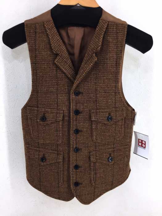 Polo by RALPH LAUREN（ポロバイラルフローレン） Vネック　チェック柄ウールVネックベスト メンズ トップス