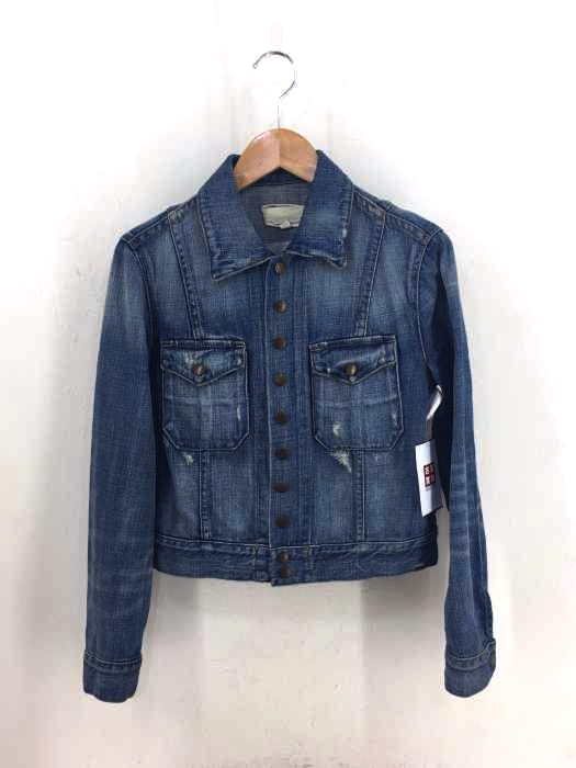 CURRENT ELLIOTT（カレントエリオット） ダメージ加工　デニムジャケット レディース アウター