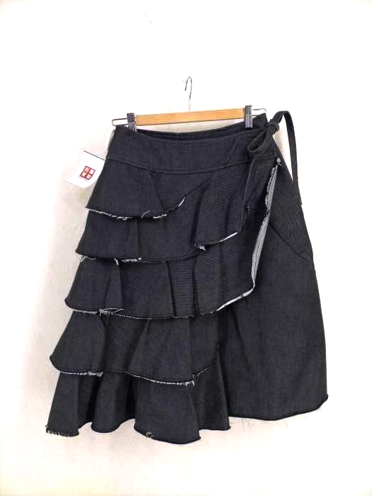 tricot COMME des GARCONS(トリココムデギャルソン) AD2002 ティアードデニムラップスカート レディース スカート