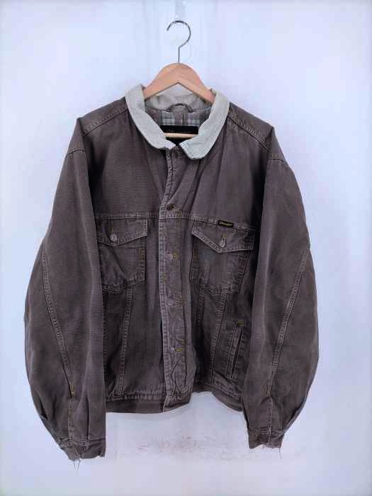 Wrangler（ラングラー） 80S AUTHENTIC WESTERN 裏地ネル ダック地 襟コーデュロイトラッカージャケット メンズ アウター