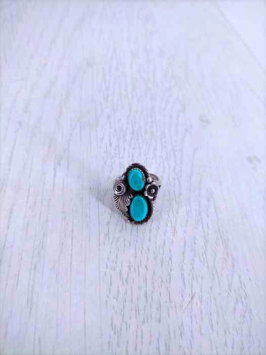 USED古着（ユーズドフルギ） 天然ターコイズリング トルコ石シルバーリング925 レディース アクセサリー