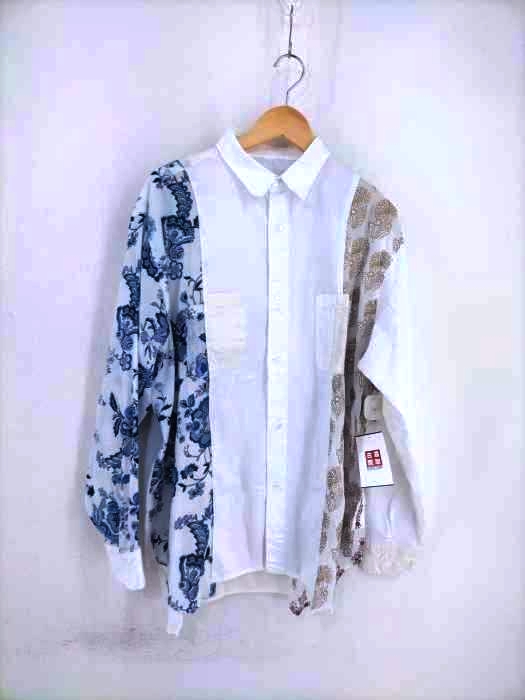 YSTRDYs TMRRW（イエスタデイズトゥモロー） SILK ROAD FABRIC MIX PANEL SHIRT メンズ トップス