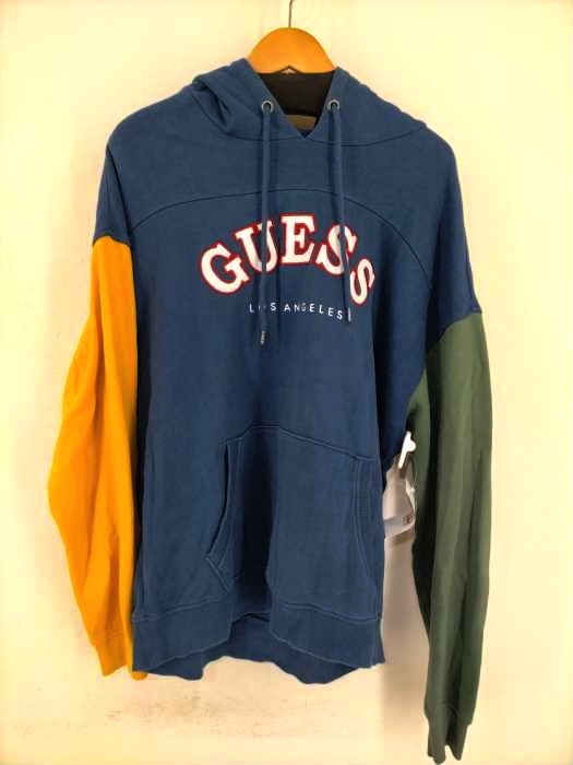 GUESS JEANS（ゲスジーンズ） ロゴ刺繍 プルオーバーパーカー メンズ トップス