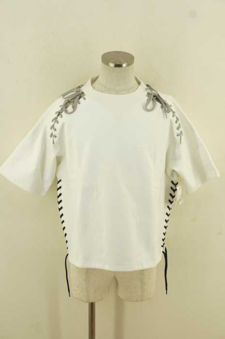 FACETASM （ファセッタズム） レースアップデザインショートスリーブスウェット メンズ トップス