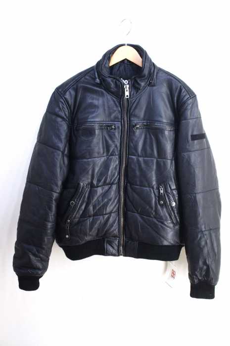 Schott (ショット) ラムスキンジップアップ中綿ジャケット メンズ アウター