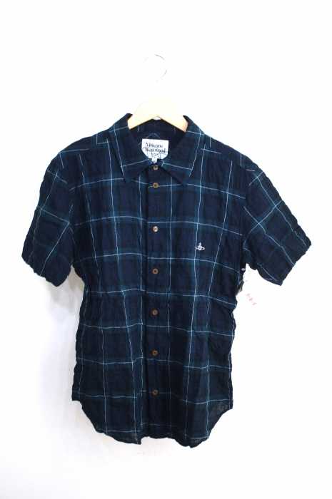 Vivienne Westwood MAN（ヴィヴィアンウエストウッドマン） PLAID SHORT‐SLEEVED SHIRT オーブ刺繍チェックシャツ メンズ トップス