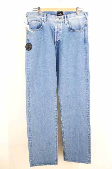 PS Paul Smith (ピーエスポールスミス) Standard Fit Five Pocket Jean ストーンウォッシュワイドデニムパンツ メンズ パンツ