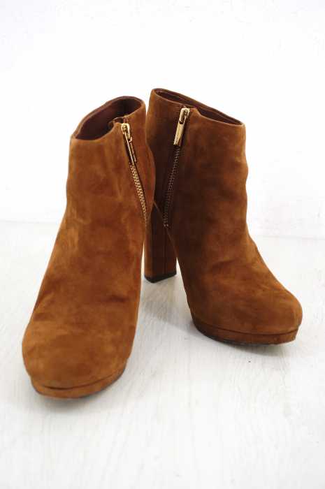 Michael Kors （マイケルコース） Damen Rund Wildleder Pumps Schuhe  サイドジップスウェードブーティ レディース シューズ