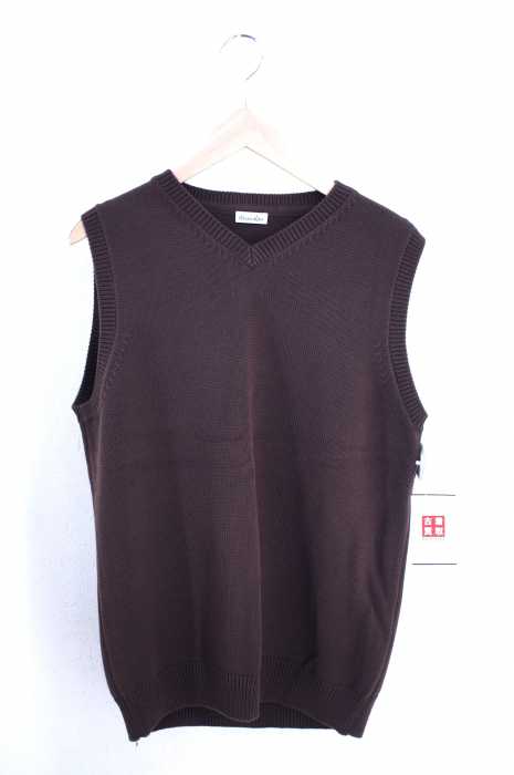 Steven Alan (スティーブンアラン) CORD COTTON V-NECK KNIT VEST メンズ トップス