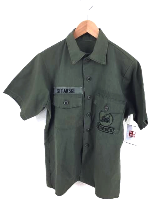 U.S.NAVY（ユーエスネイビー） U.S.NAVY SEABEES  半袖 ミリタリー ユーティリティシャツ メンズ トップス