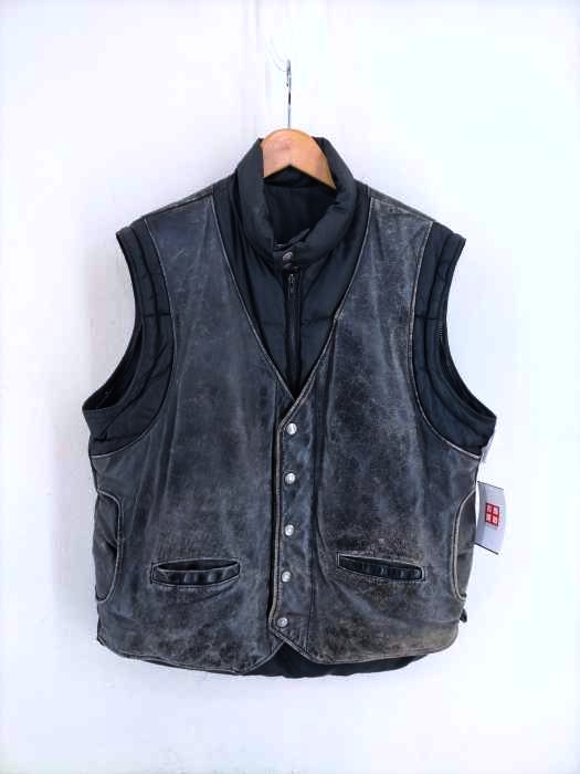 Schott NYC（ショット ニューヨーク） レザーダウンベスト メンズ トップス