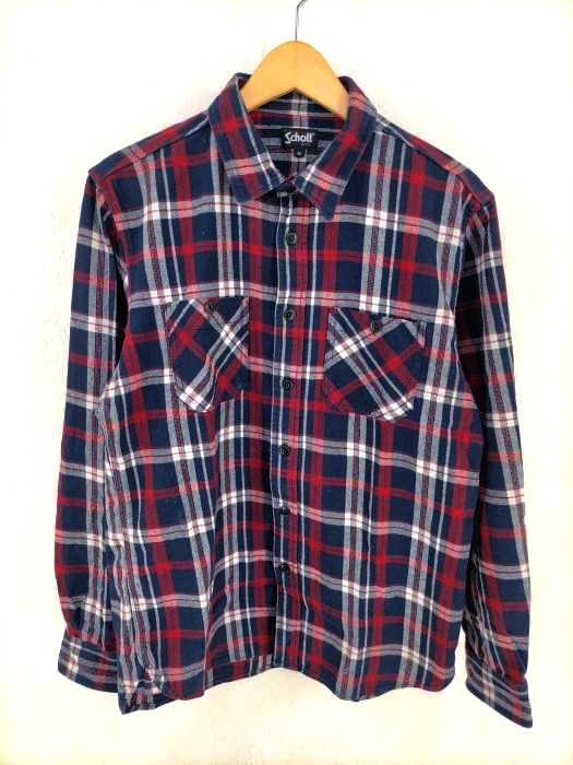 Schott(ショット) チェック柄 ボタンシャツ メンズ トップス
