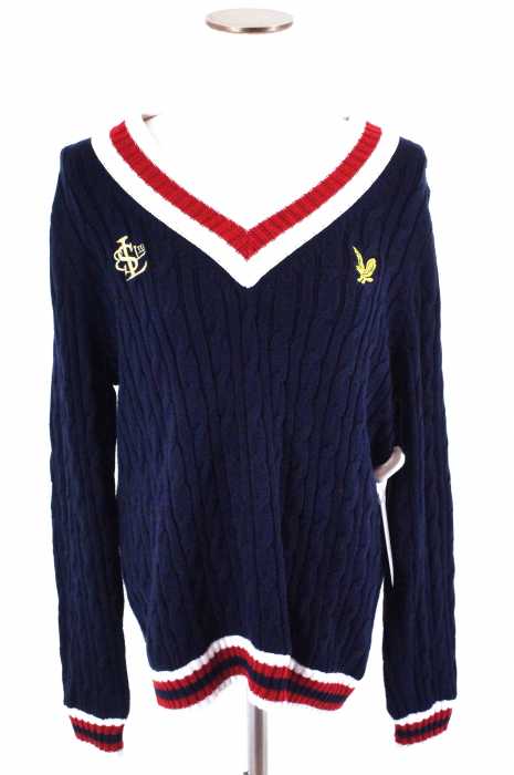 LYLE&SCOTT （ライルアンドスコット） ラインVネックコットンニットセーター レディース トップス