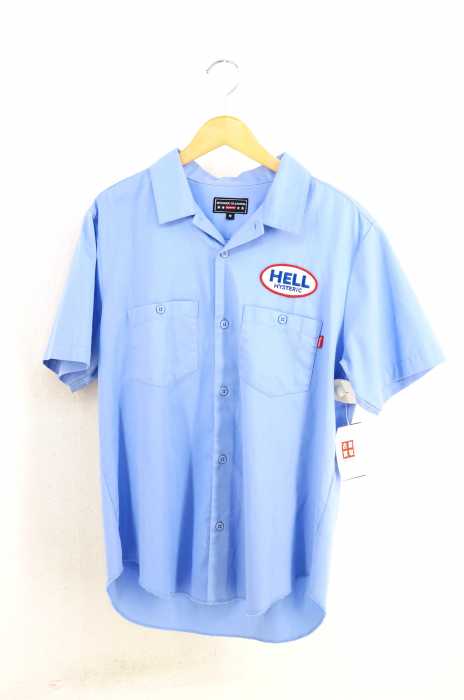 HYSTERIC GLAMOUR × SUPREME（ヒステリックグラマー シュプリーム） Work Shirt　ワッペン刺繍ワークシャツ メンズ トップス