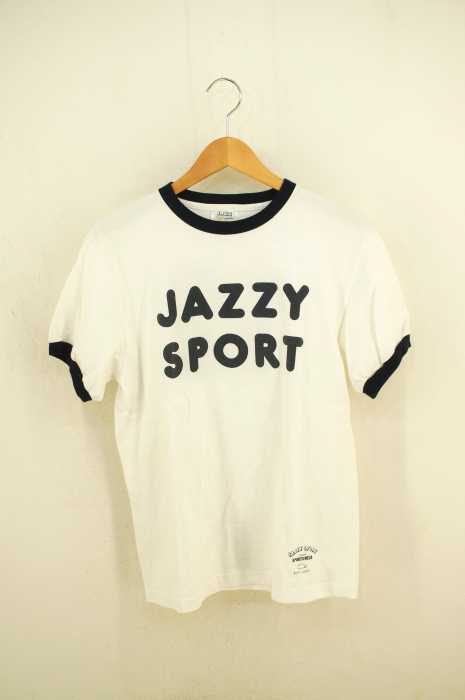 JAZZY SPORT（ジャジースポート） ロゴプリントトリムT リンガーTシャツ メンズ トップス