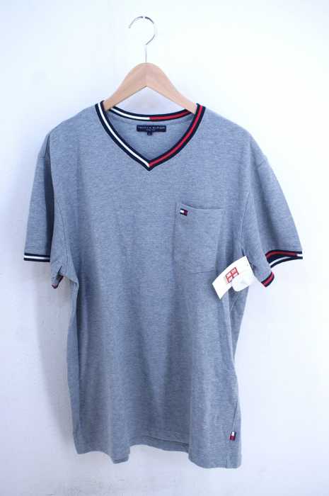 TOMMY HILFIGER (トミーヒルフィガー) Vネック鹿の子Tシャツ メンズ トップス