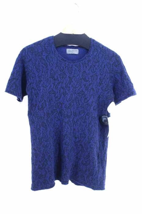 Yohji Yamamoto POUR HOMME （ヨウジヤマモトプールオム） 14AW 総柄プリント クルーネックパイルS/Sカットソー メンズ トップス