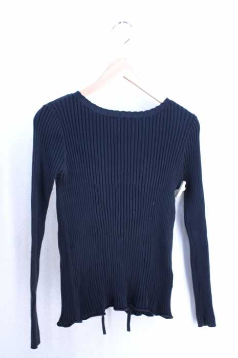 MARILYN MOON (マリリンムーン) バックレースアップ リブニットカットソー レディース トップス