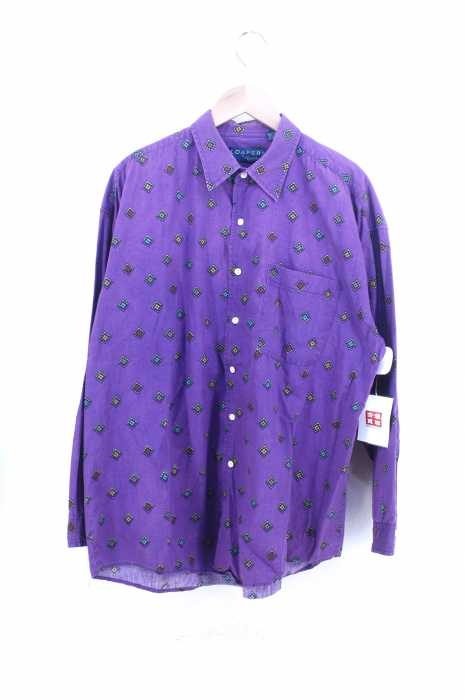USED古着  （ユーズドフルギ） 総柄長袖シャツ メンズ トップス