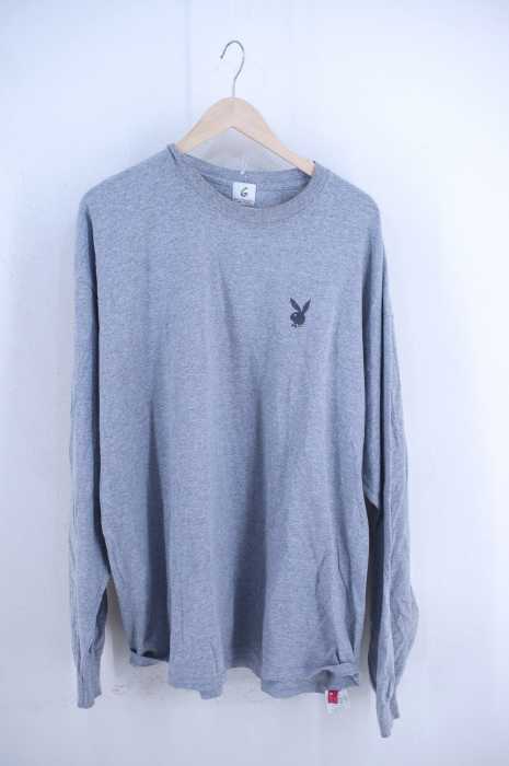 6（ROKU） BEAUTY＆YOUTH UNITED ARROWS × PLAYBOY（ロクビューティーアンドユースユナイテッドアローズ プレイボーイ） バックプリントロングスリーブTシャツ レディース トップス