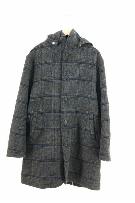 Psycho Bunny Wクロスフードチェックコート サイコバニー Psycho Bunny by ROBERT GODLEY（サイコバニー） 19AW Super100 W