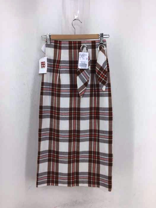 U by SPICK&SPAN(ユーバイスピックアンドスパン) 20SS サイドリボンチェックスカート レディース スカート