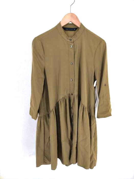 ZARA WOMAN（ザラ ウーマン） スタンドカラーシャツ レディース ワンピース