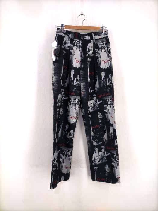 HYSTERIC GLAMOUR(ヒステリックグラマー) 19SS THE SLITS PHOTO CUTジャカード 1タックスラックスパンツ メンズ パンツ