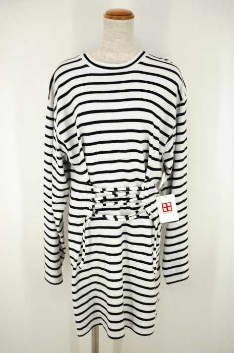 SLY（スライ） 15SS FRONT LACE UP フロントレースアップボーダーワンピース レディース ワンピース
