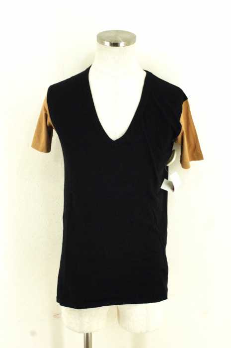 N4 （エヌフォー） Vネック切替Tシャツ メンズ トップス