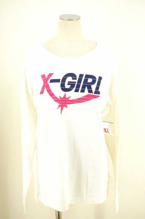 X-girl (エックスガール) ロゴプリントカットソー レディース トップス