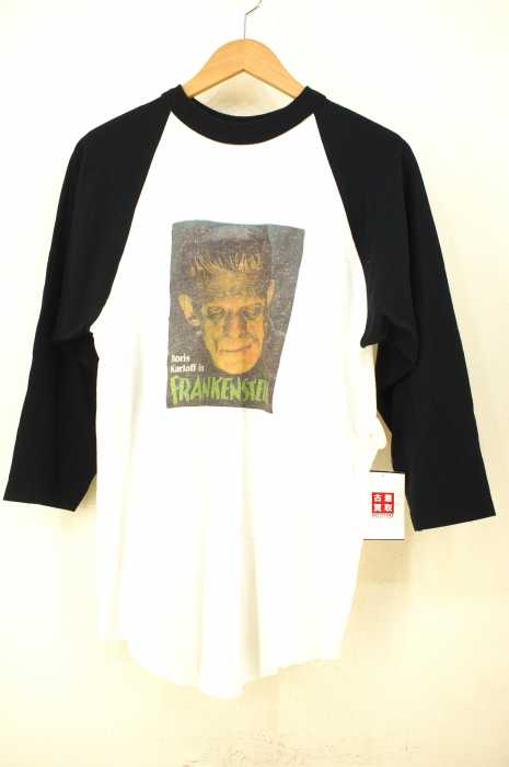 SO FFE SHIRTS （） USA製 ホラープリントラグランTシャツ メンズ トップス