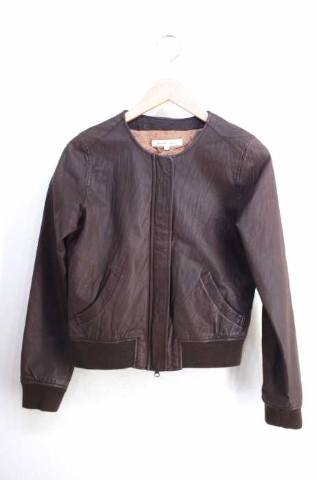 UNITED ARROWS green label relaxing （ユナイテッドアローズグリーンレーベルリラクシング） ピッグレザーノーカラーブルゾン レディース アウター