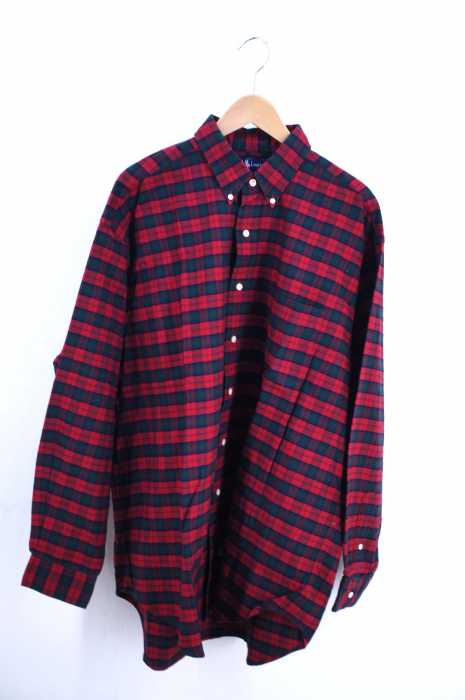 RALPH LAUREN (ラルフローレン) ビッグシルエットチェック柄オックスフォードシャツ メンズ トップス