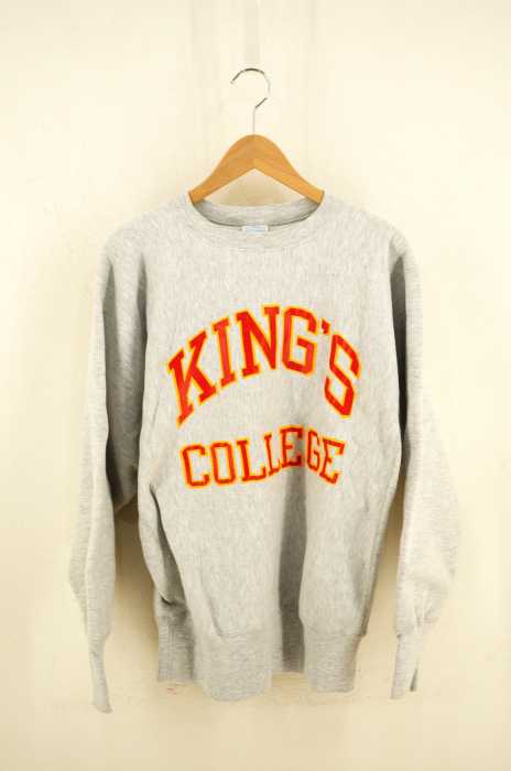 Champion （チャンピオン） 90S USA製 REVERSE WEAVE KINGS COLLEGE 2段染み込みプリントスウェット メンズ トップス