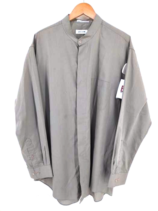 pierre cardin(ピエールカルダン) コットンポリバンドカラー比翼シャツ メンズ トップス