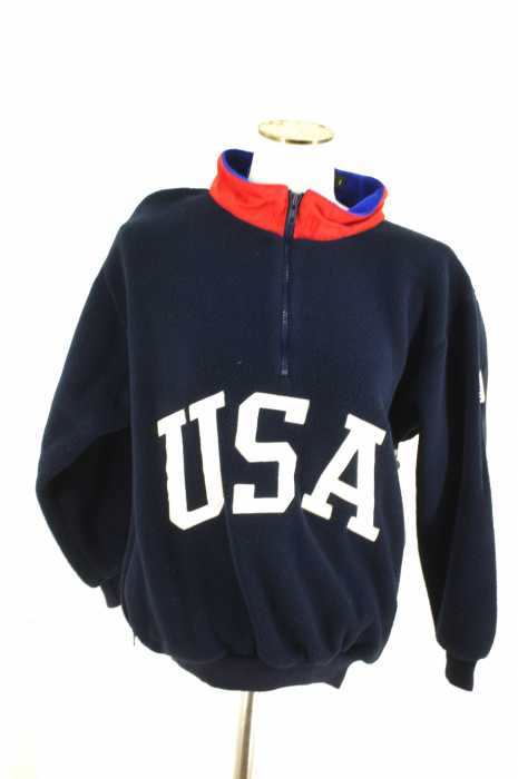 Polo by RALPH LAUREN (ポロバイラルフローレン) USAワッペン刺繍フリースジップアップ レディース トップス