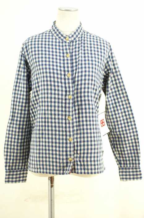 AIGLE (エーグル) ノーカラーチェックシャツ レディース トップス