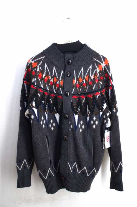 Sacai（サカイ） Chunky Button Embroidered Cardigan メンズ トップス