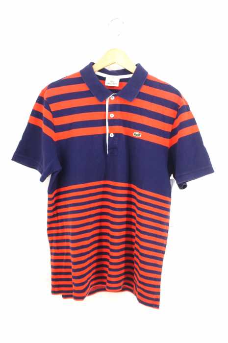 LACOSTE （ラコステ） ボーダー柄鹿の子ポロシャツ メンズ トップス