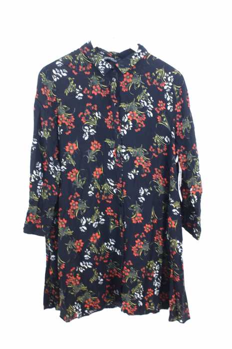 ZARA WOMAN （ザラ ウーマン） フラワープリントレーヨンシャツ レディース トップス