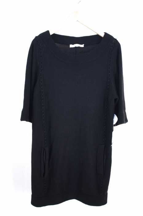 3.1 phillip lim （スリーワンフィリップリム） リネン×シルク リブ切替サイド装飾ニットワンピース レディース ワンピース