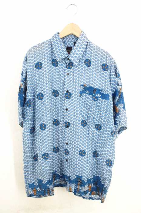 USED古着  （ユーズドフルギ） MONTAGE TROPICS シルク和柄シャツ レディース トップス