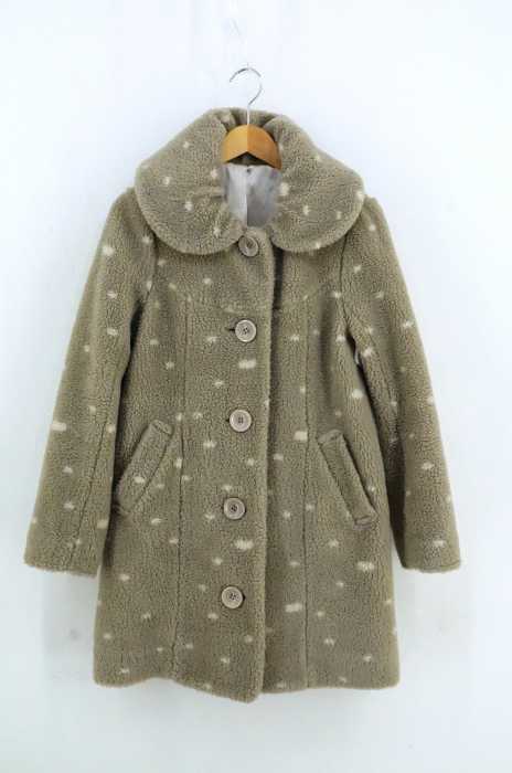 franche lippee （フランシュリッペ） ドット総柄フリースコート レディース アウター
