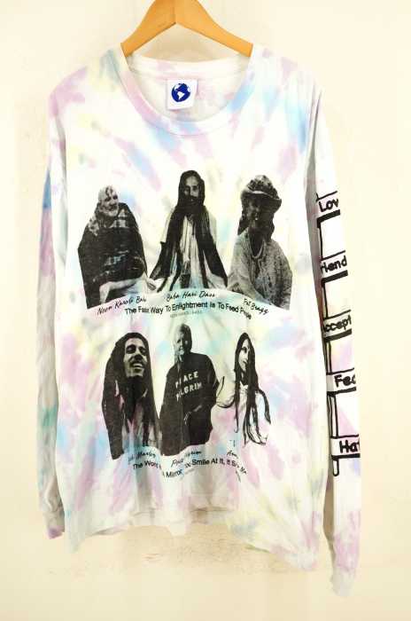 ONLINE CERAMICS（オンラインセラミックス） 袖プリントタイダイロングスリーブTシャツ メンズ トップス
