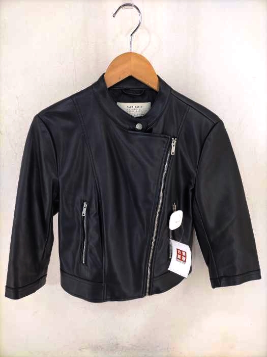 ZARA BASIC（ザラベーシック） フェイクレザーダブルライダース レディース アウター